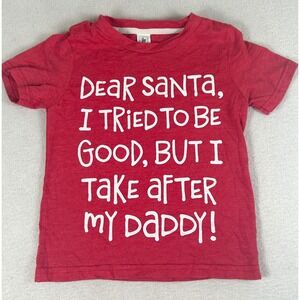 Air Waves Graphic T-Shirt Kids 2T Red Holiday Funny Christmas Tee